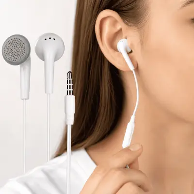 Fone de Ouvido Branco com Microfone – 5318