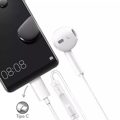 Fone De Ouvido Com Fio Entrada Tipo C Com Microfone