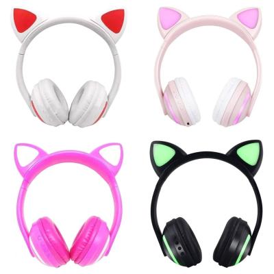 Fone de Ouvido Orelha de Gato Bluetooth Led 7 Cores