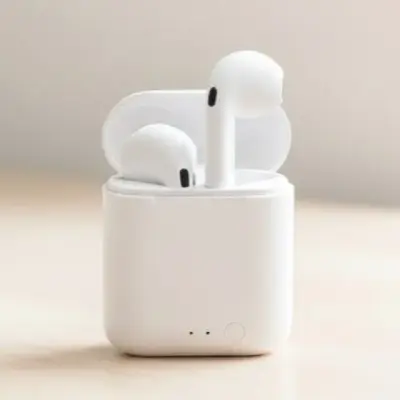 Fone Ouvido Bluetooth i7S Sem Fio Recarregável Android iOS Branco