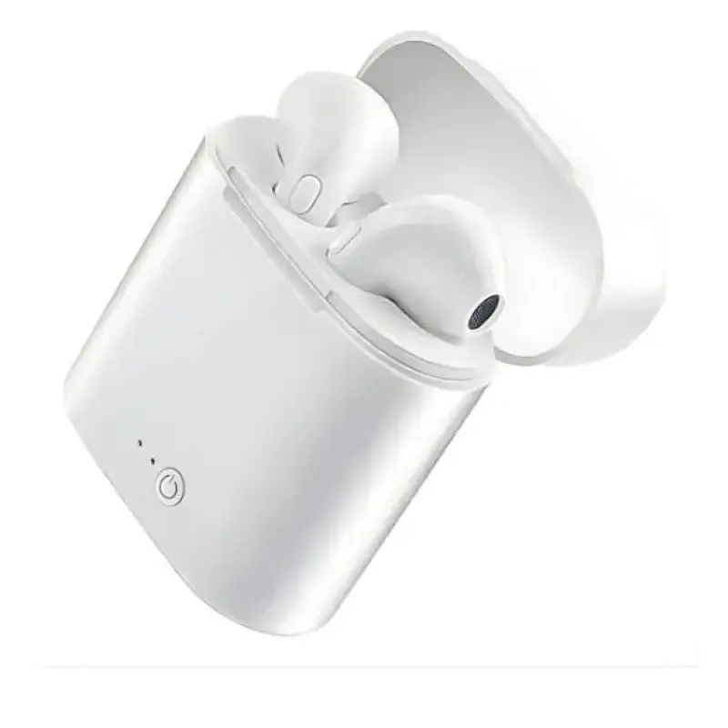 Fone Ouvido Bluetooth i7S Sem Fio Recarregável Android iOS Branco