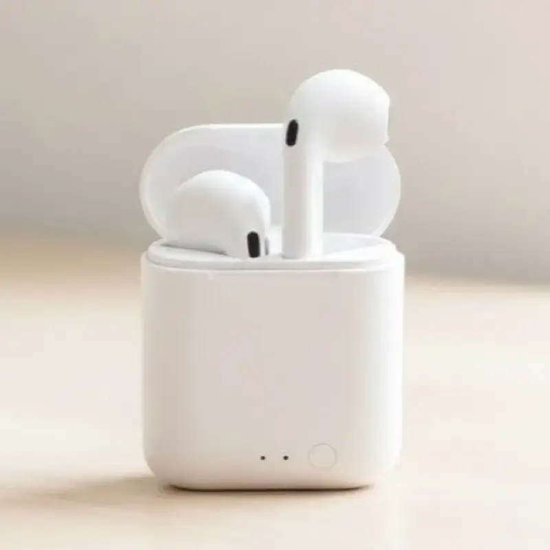 Fone Ouvido Bluetooth i7S Sem Fio Recarregável Android iOS Branco
