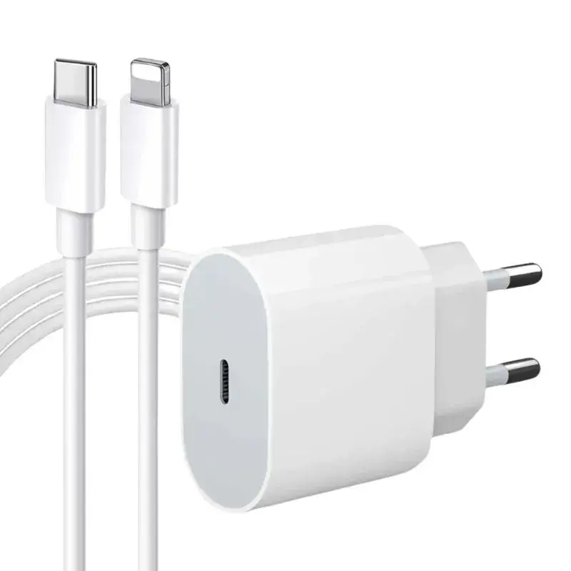 Fonte USB-C + Cabo Carregador IPhone Lightning
