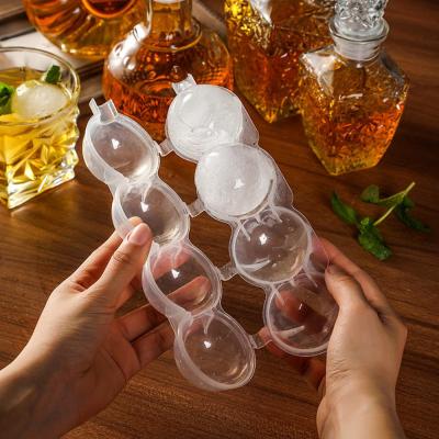 Forma de Gelo 4 Bola Esferas Grande Bar Whisky Bebida