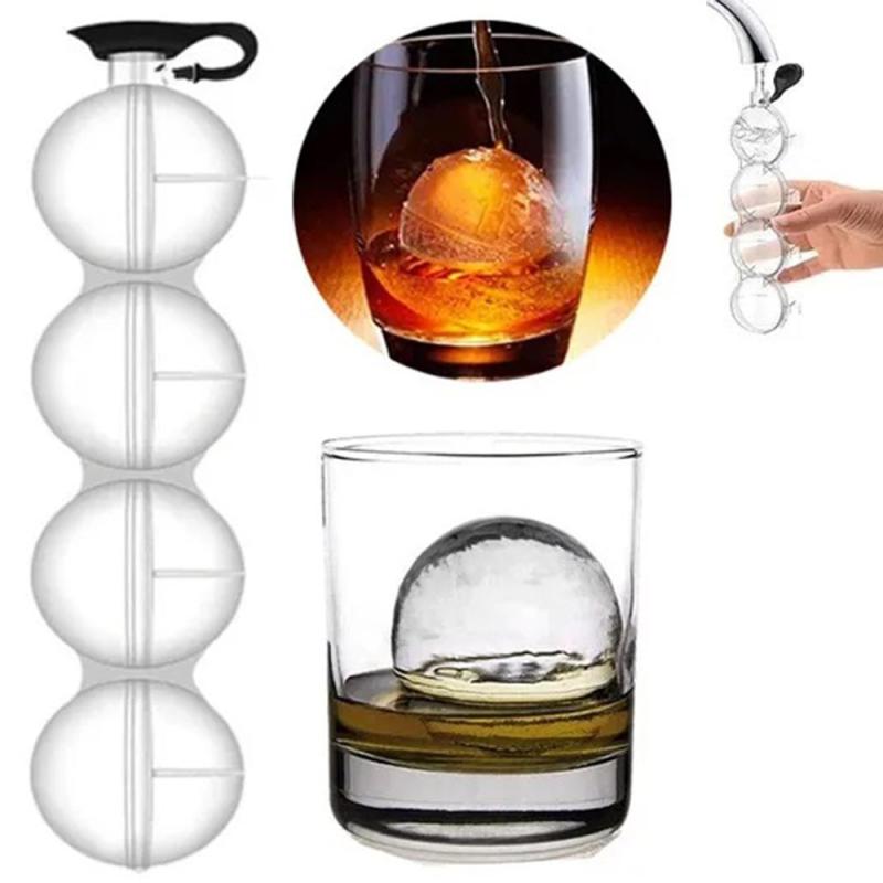 Forma de Gelo 4 Bola Esferas Grande Bar Whisky Bebida