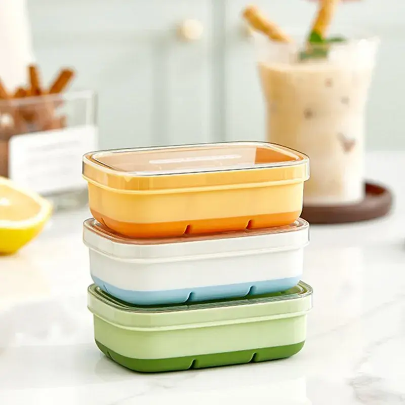Forma de Gelo 6 Cavidades de Silicone com Tampa