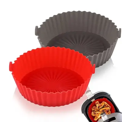 Forma Para Air Fryer De Silicone Antiaderente – Sem Sujeira