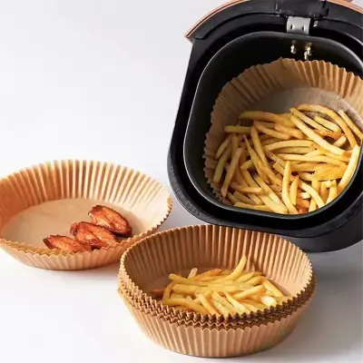 Forro de Papel Antiaderente Para Airfryer – 50 unidades