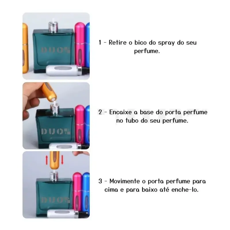 Frasco Spray Para Perfume Recarregável Bolsa Viagem