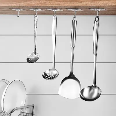 Gancho Adesivo Suporte Inox Parede Sem Furos