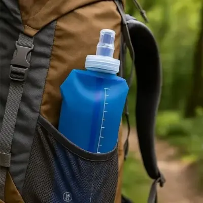 Garrafa Squeeze Dobrável de Silicone para Corrida e Treinos 500ml