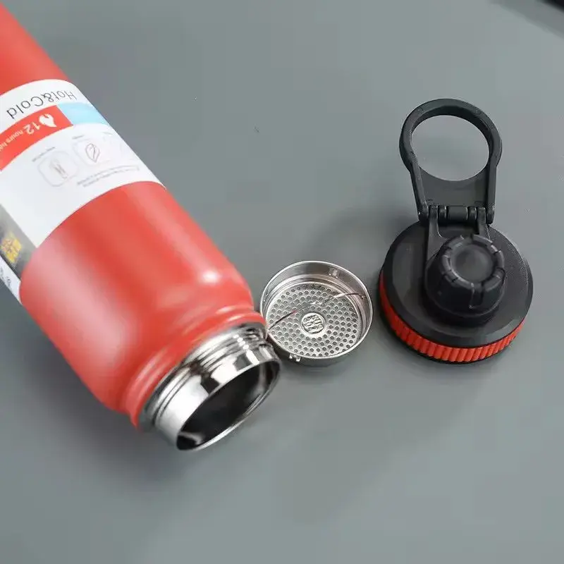 Garrafa Térmica de Água Inox Com Alça e Bico Academia – 800ml