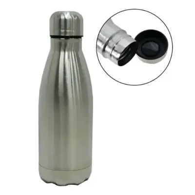 Garrafa Térmica de Inox Cor – Prata 500ml