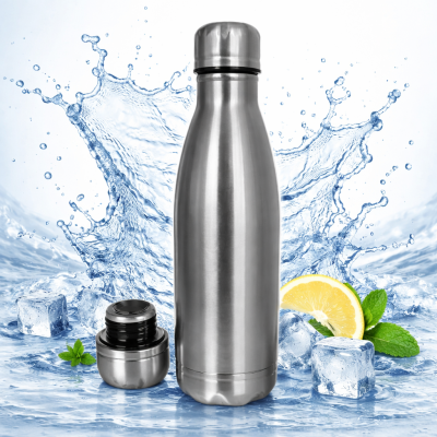 Garrafa Térmica de Inox Cor – Prata 500ml