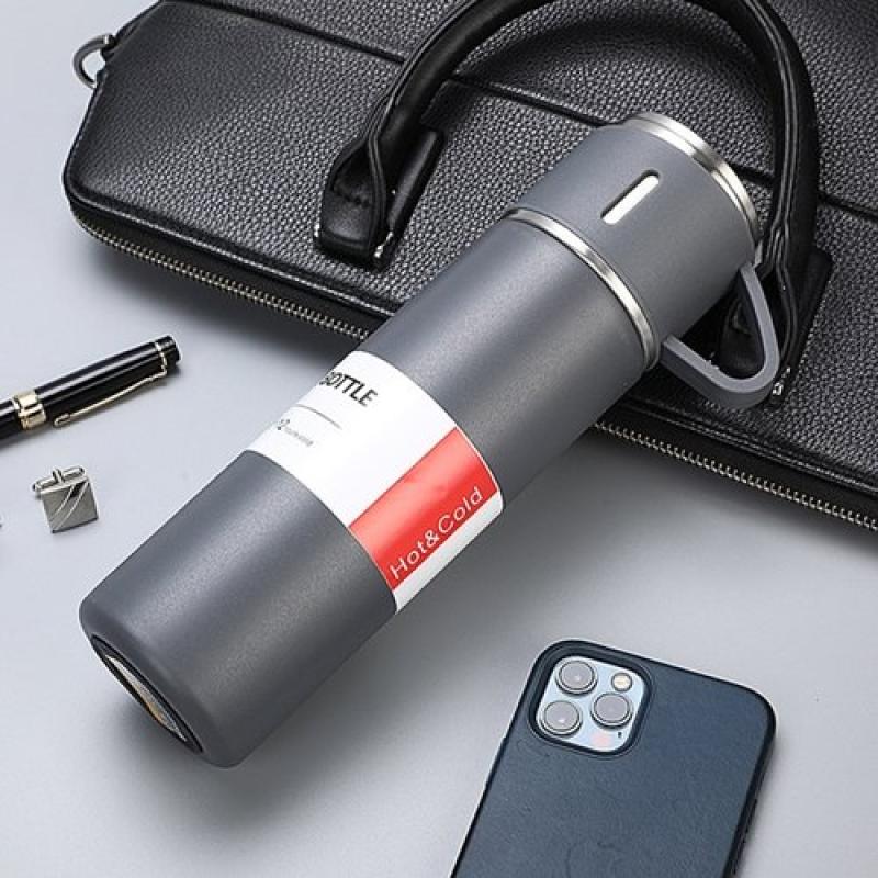 Garrafa Termica de Inox Quente ou Frio Tampa Copo 500ML