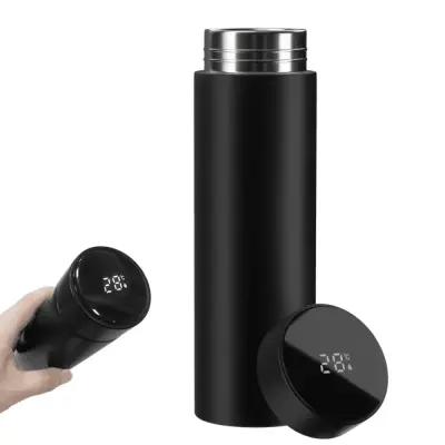 Garrafa Térmica em Aço Inox com Termômetro Digital Led – 500ml
