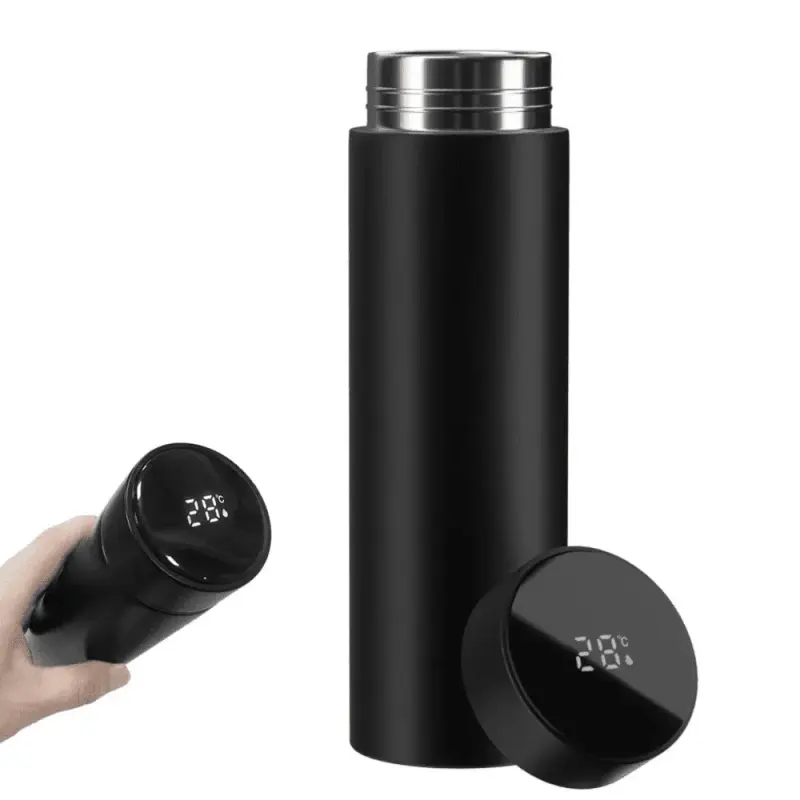 Garrafa Térmica em Aço Inox com Termômetro Digital Led – 500ml