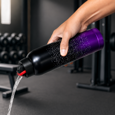 Garrafa Térmica Esportiva de Metal 500ml com Tampa de Bico