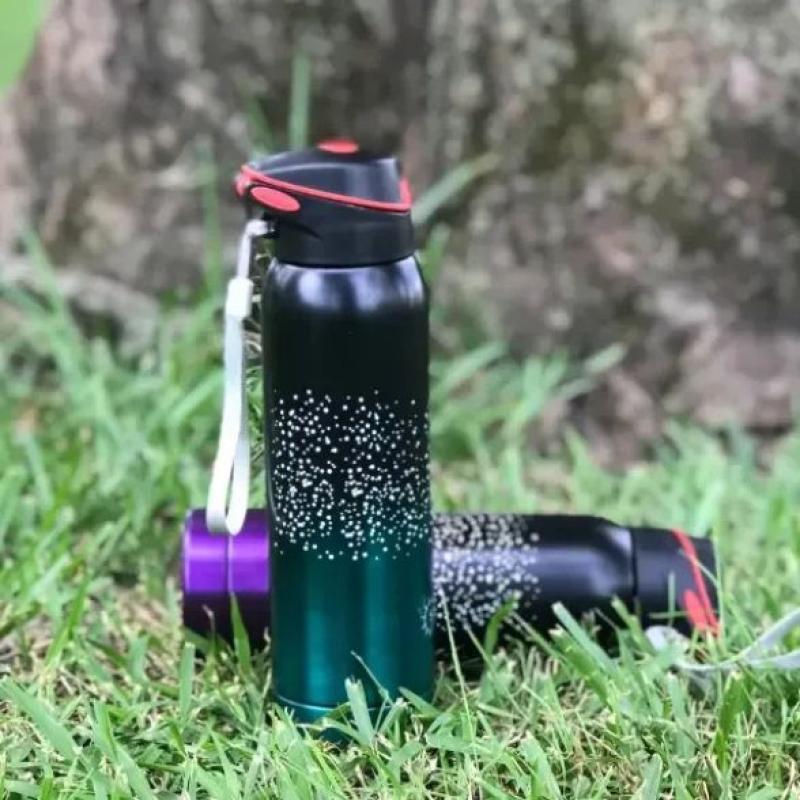 Garrafa Térmica Esportiva de Metal 500ml com Tampa de Bico