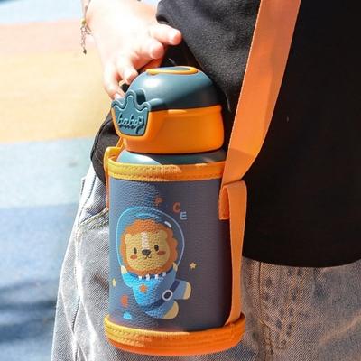 Garrafa Térmica Infantil Desenho Animado Em Aço Inoxidável Com Proteção de Isolamento 500ml