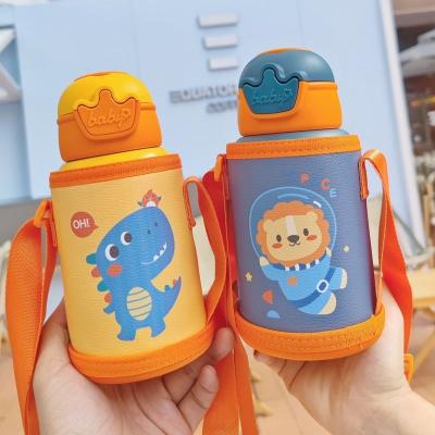 Garrafa Térmica Infantil Desenho Animado Em Aço Inoxidável Com Proteção de Isolamento 500ml