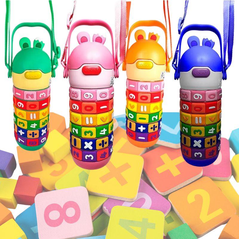 Garrafa Térmica Infantil Educativa Tabuada Números – 430 ML
