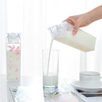 Garrafa Transparente Acrílica Para Leite Água Leite Suco Chá