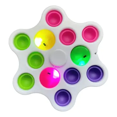 Hand Spinner Pop It com Luz Led Colorido