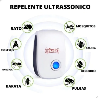 Repelente Eletrônico Ultrassônico Bivolt Espanta Insetos
