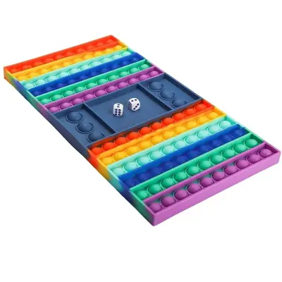 Jogo Pop It Challenge Tabuleiro com 2 Dados Anti Stress – Atacado