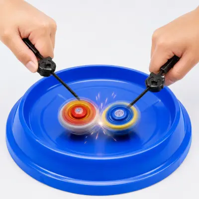 Kit Beyblade Metal com 4 Peças, 2 Lançadores e Arena