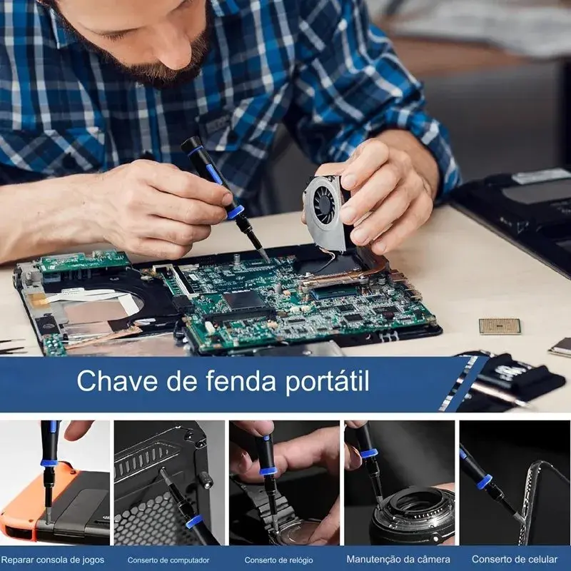 Kit Chaves De Fenda+ Bits Multifuncional 152 Peças