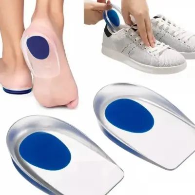 Palmilhas Gel Ortopédicas de Silicone para Fascite Plantar e Esporão de Calcâneo – Kit com 2