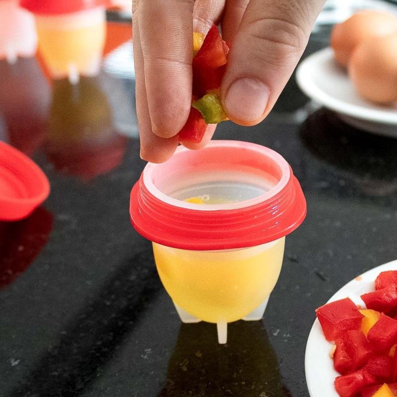 Kit com 6 Formas de Silicone para Cozinhar Ovos