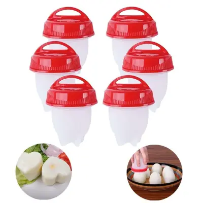 Kit com 6 Formas de Silicone para Cozinhar Ovos