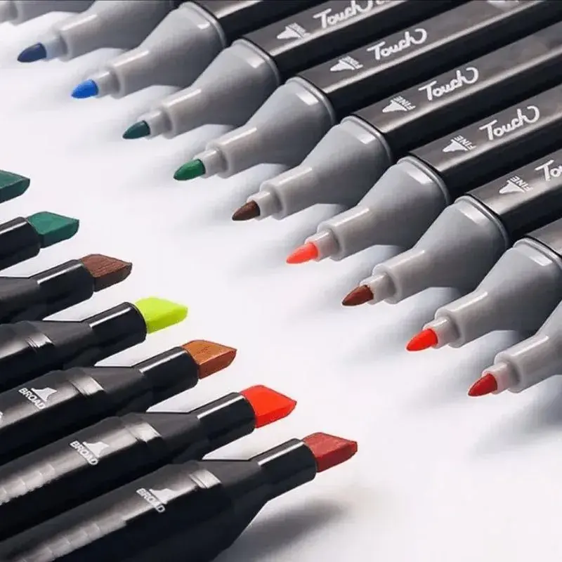 Kit De Canetas Marcador Permanente Ponta Dupla – 36 Cores