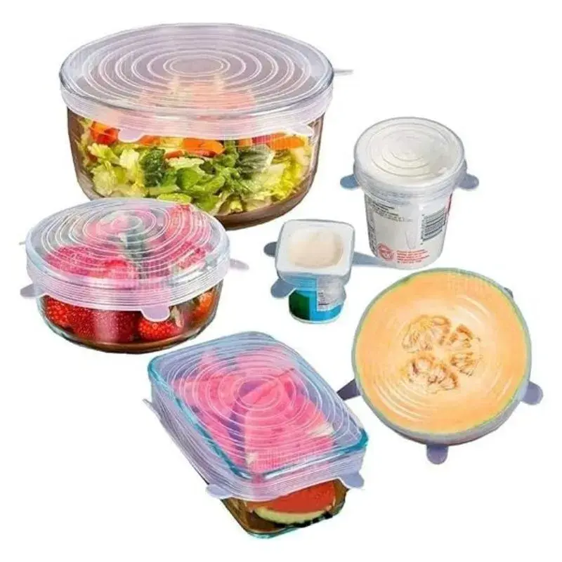 Kit de Tampas de Silicone Universal – 6 peças