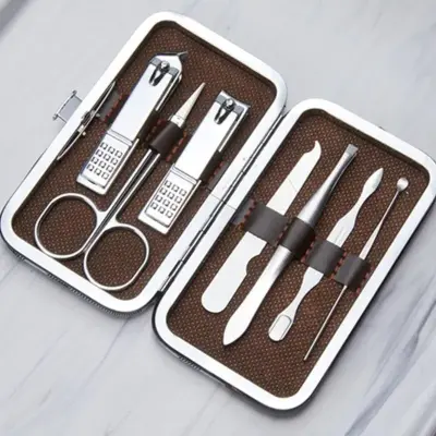 Kit De Unhas Em Aço Inoxidável – 7 Peças
