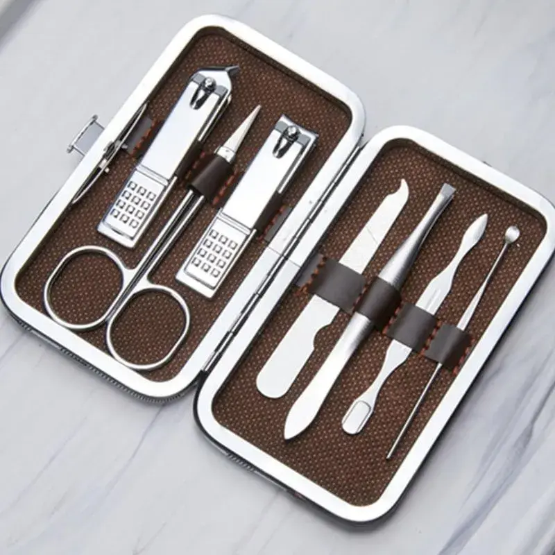 Kit De Unhas Em Aço Inoxidável – 7 Peças