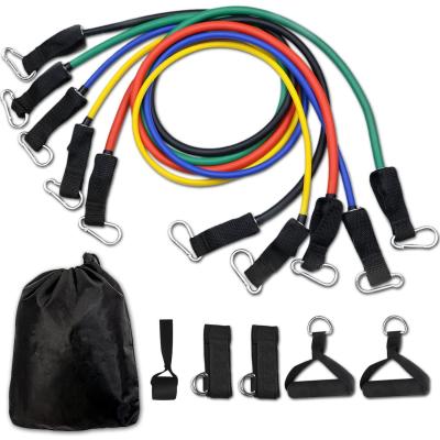 Kit Elástico Extensor 11 Itens Musculação Funcional em Casa