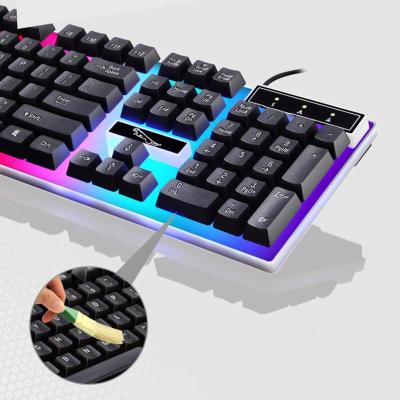 Kit Game Mouse Teclado Iluminado Pc-900 2400 Dpi