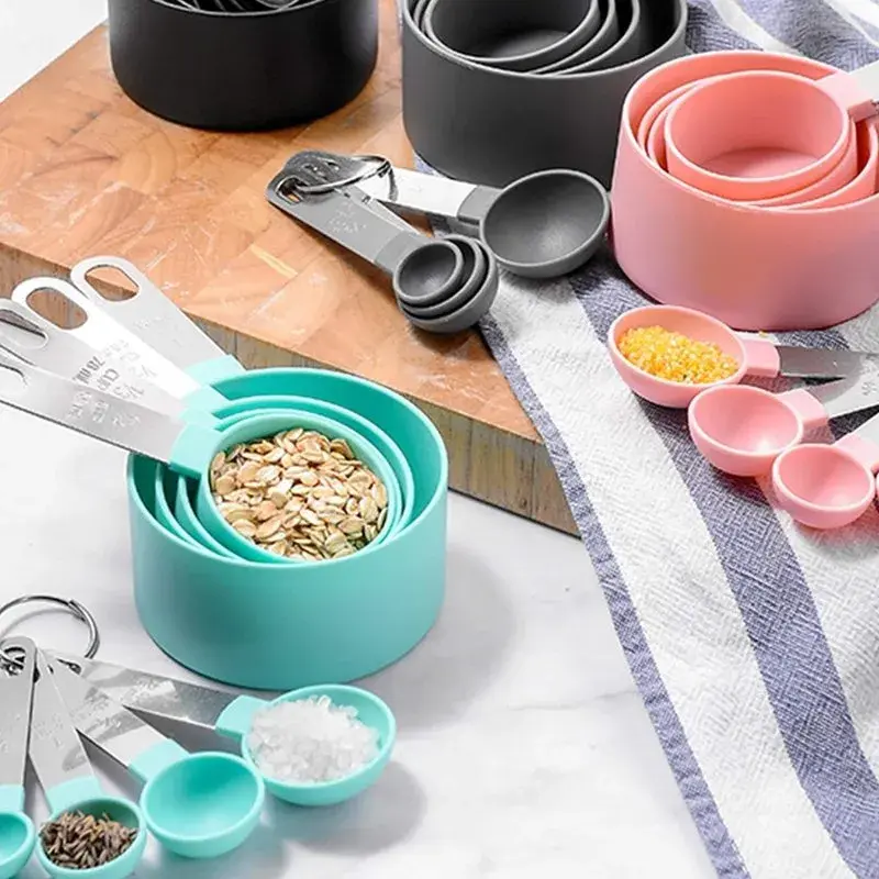 Kit Medidor Culinário Colher Copo Em Aço Inox – 08 Peças