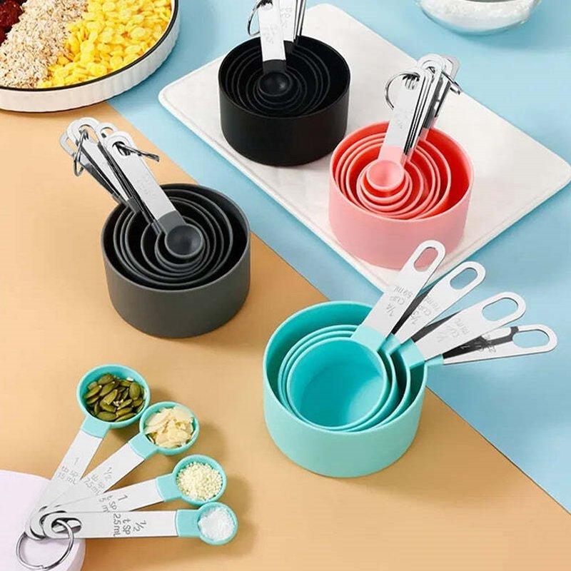 Kit Medidor Culinário Colher Copo Em Aço Inox – 08 Peças