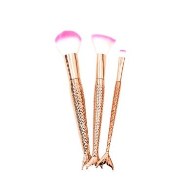 Kit Pincel De Maquiagem Sereia 03 Peças – Cor Sortida