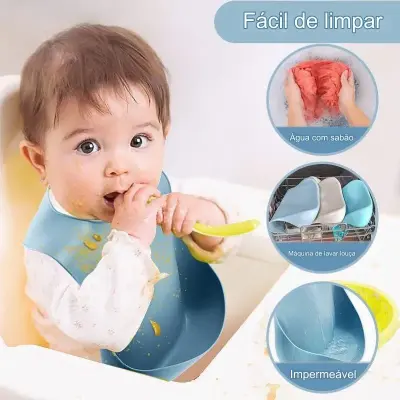 Kit Refeição Bebê Em Silicone – 08 Peças