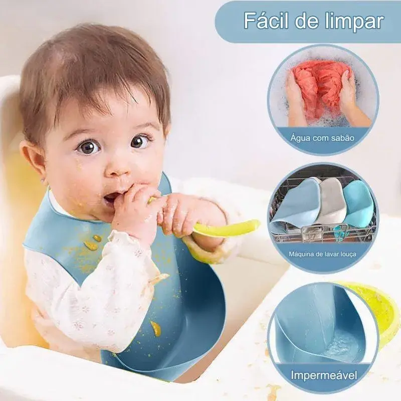 Kit Refeição Bebê Em Silicone – 08 Peças