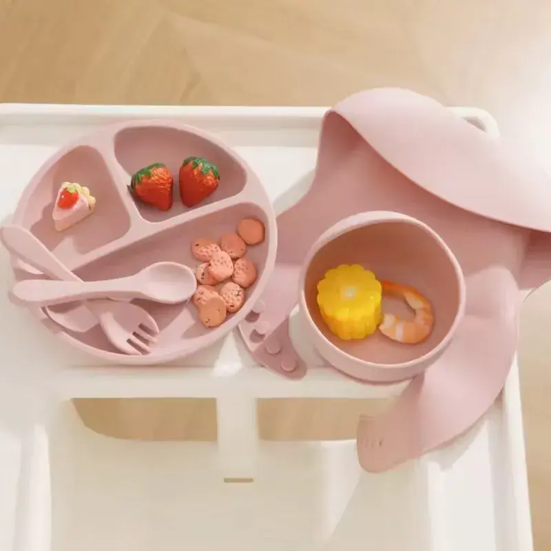 Kit Refeição Bebê Em Silicone – 6 Peças