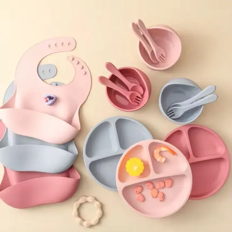 Kit Refeição Bebê Em Silicone – 6 Peças