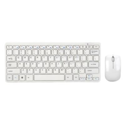 Kit Teclado e Mouse Sem Fio Branco Bluetooth Pc Notebook