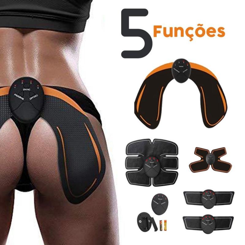 Kit Tonificador Muscular Elétrico 5 em 1 Smart Fitness Series Abdômen Pernas Bumbum